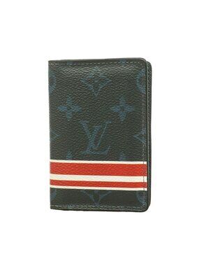 Louis Vuitton Card Case Monogram Cobalt Organizer Black